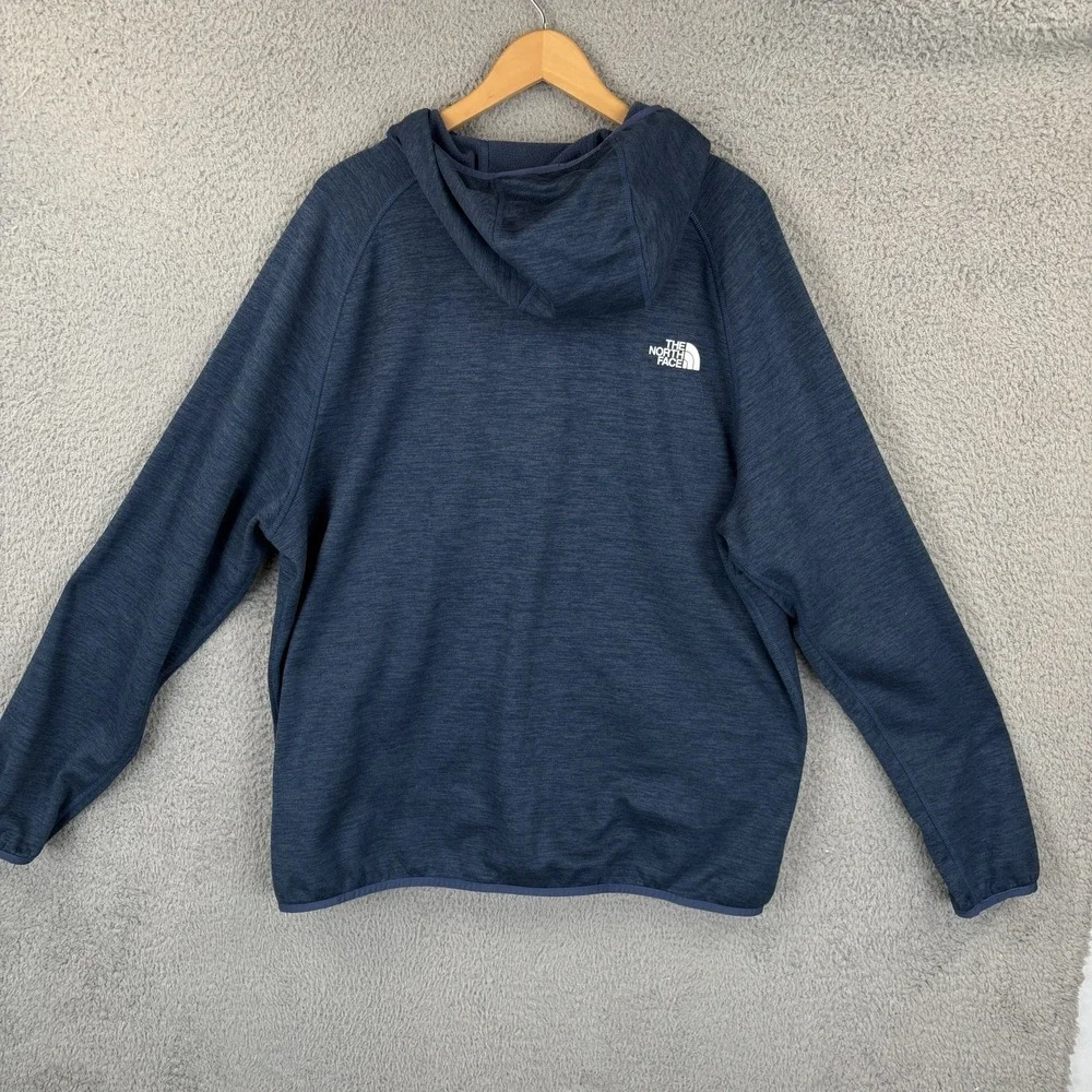 The North Face Men's TNF Performance Fleece Full-Zip Hoodie 2XL Heather Navy